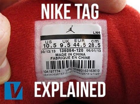 nike tag rood|how to read a nike tag.